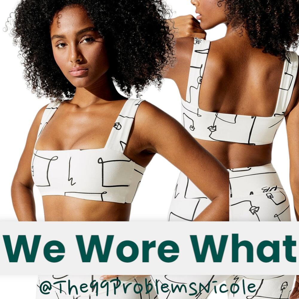 We Wore What Scribbles Bandeau Bra Top